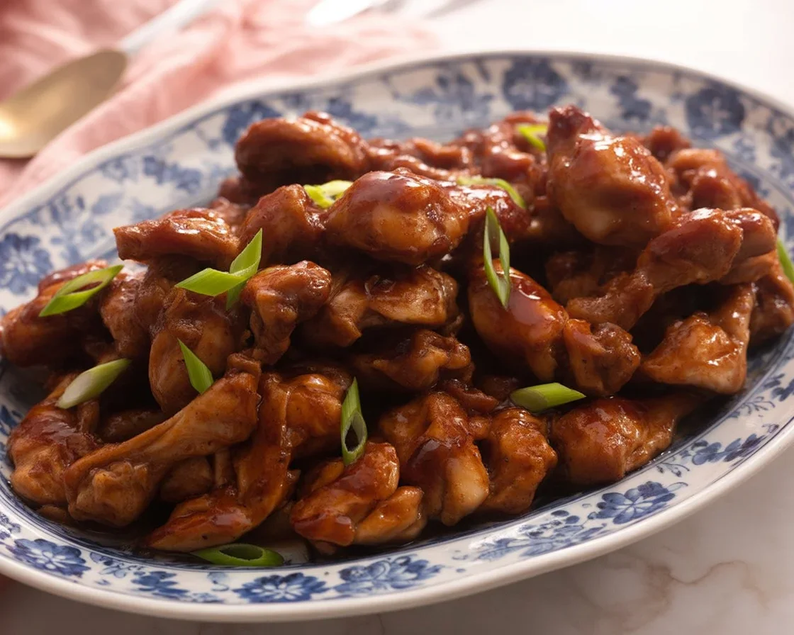 Easy bourbon chicken recipe with tender chicken and sweet tangy sauce.